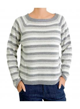 Maglione a righe fine girocollo